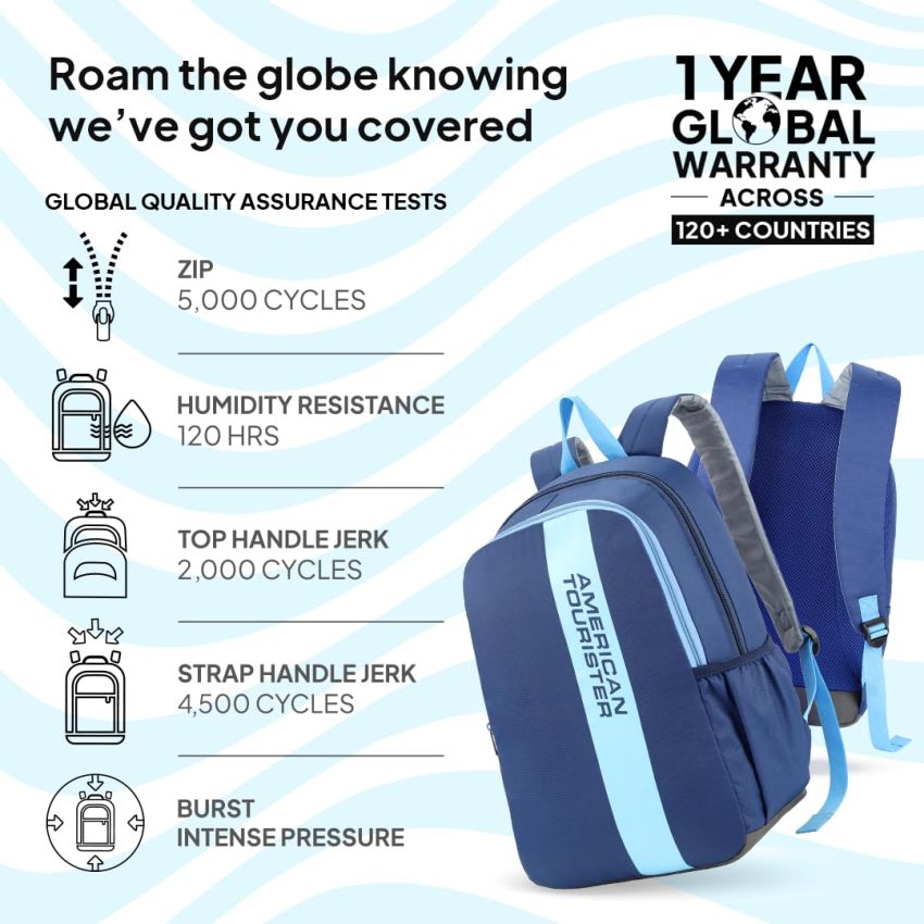 American Tourister WAVE 24 Ltrs Medium Polyester Casual Backpack