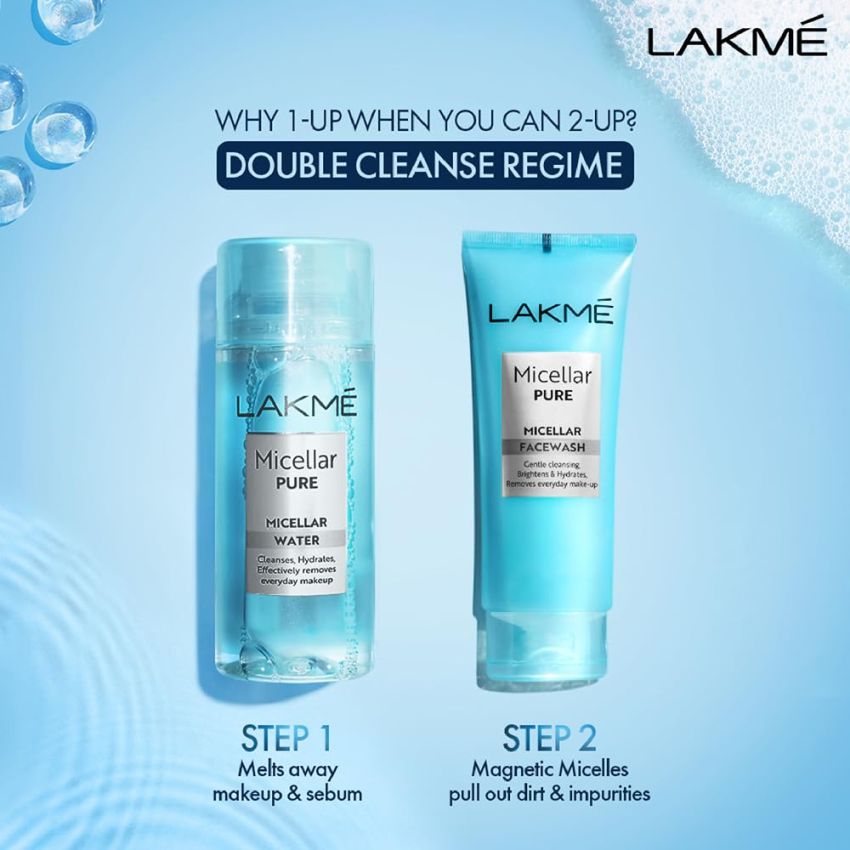 Lakme Micellar Pure Facewash for Deep Pore Cleanse 100g