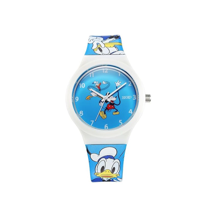 Zoop Disney Mickey Donald Interchangable Watch Set with Blue Dial & Multicoloured Strap for Boys Kids, from House of Titan