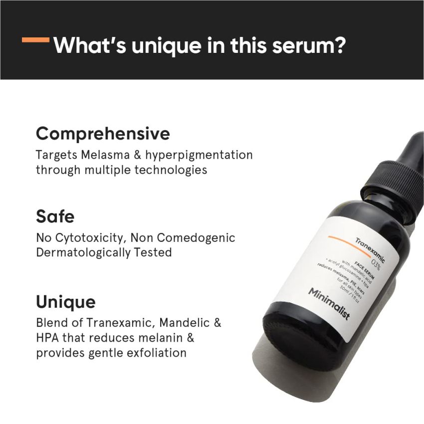 Minimalist 3% Tranexamic Acid Serum for Brighter, Clearer Skin | 30 ml