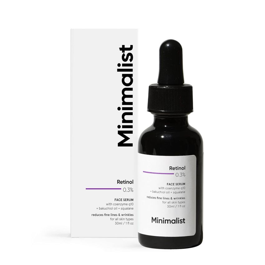 Minimalist Anti-Aging Night Serum with 0.3% Retinol & Q10|Fine Lines & Wrinkles Reduction Serum for Beginners|Water-Free Formula for Stability & Nourishment|Suitable for All Skin Types|For Unisex|30ml
