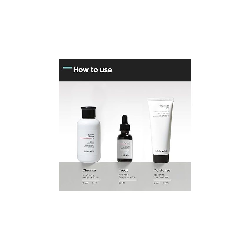 Minimalist Oily Skincare Kit | Routine Kit For Women & Men | Face Wash, Serum & Moisturizer Combo | 180g