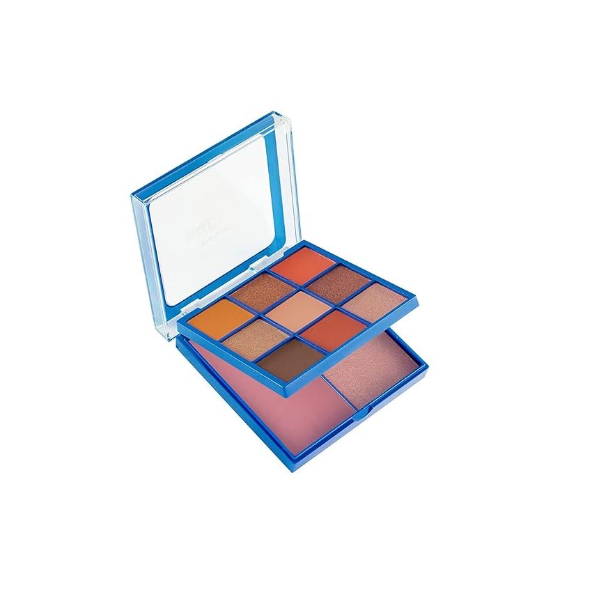 MARS Face and Eye Makeup Kit for Women | 9 Highly Pigmented Eyeshadows with Blusher and Highlighter | Attached Mirror (16.0 gm) (Multicolor-01)