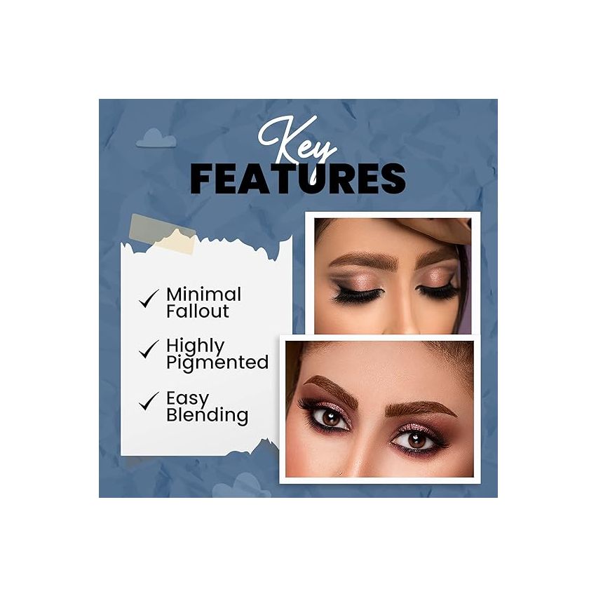 MARS Face and Eye Makeup Kit for Women | 9 Highly Pigmented Eyeshadows with Blusher and Highlighter | Attached Mirror (16.0 gm) (Multicolor-01)