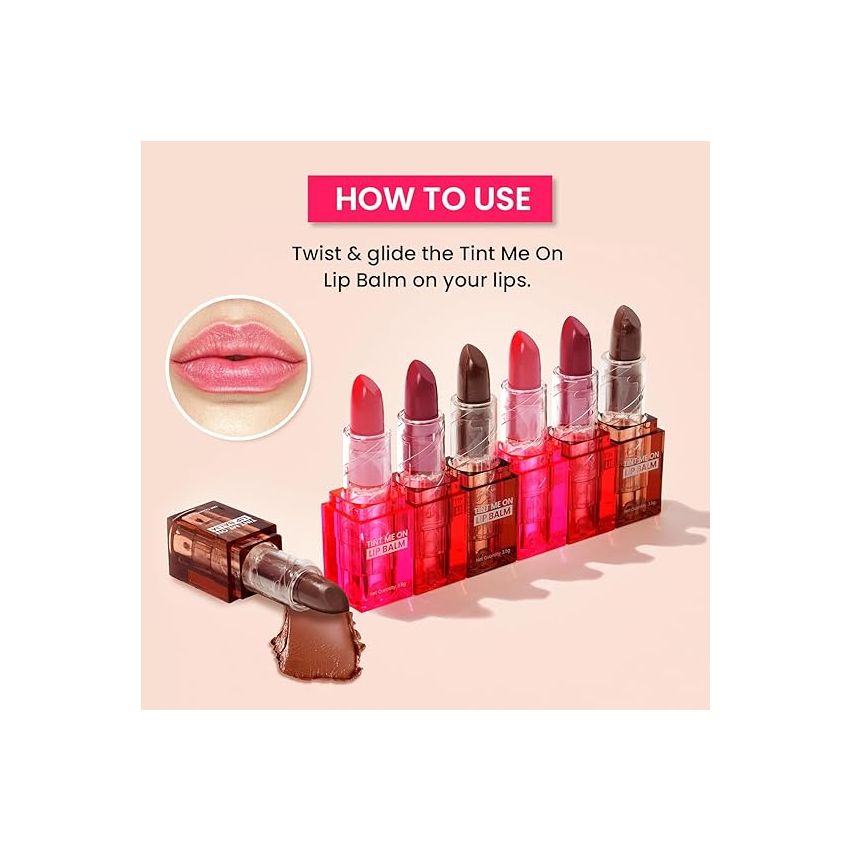 Swiss Beauty Tint Me On Lip Balm | Moisturises lips | Tinted Lip Balm | Shade - Mauve Muffin, 3.5gm