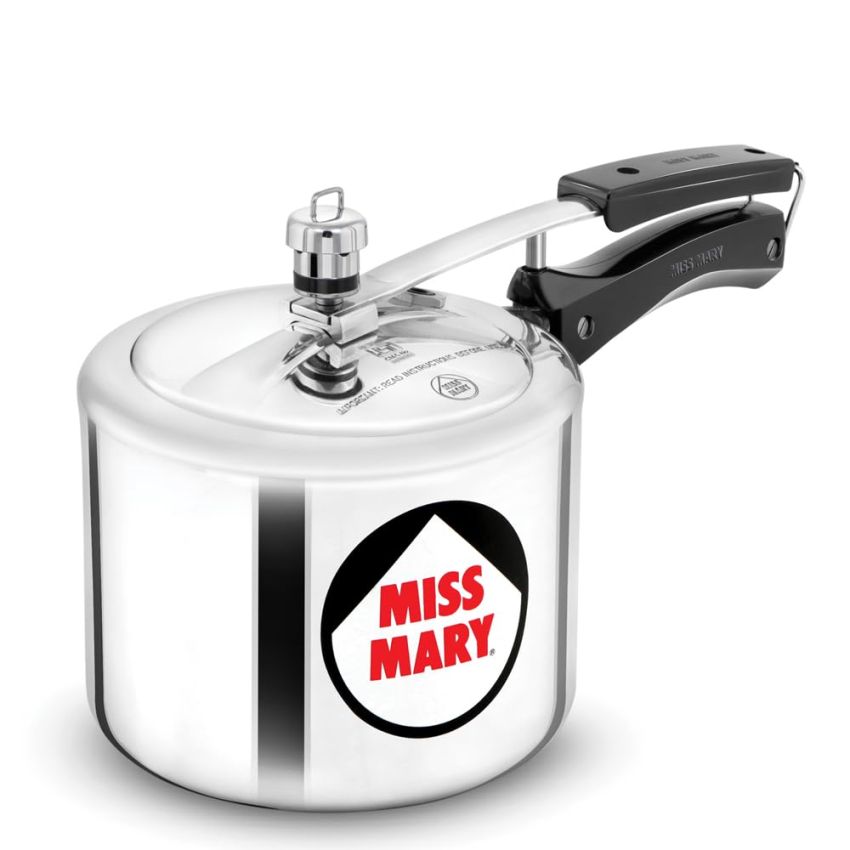 Hawkins Aluminium 3 Litre Miss Mary Pressure Cooker, Inner Lid Cooker, Silver (Mm30)