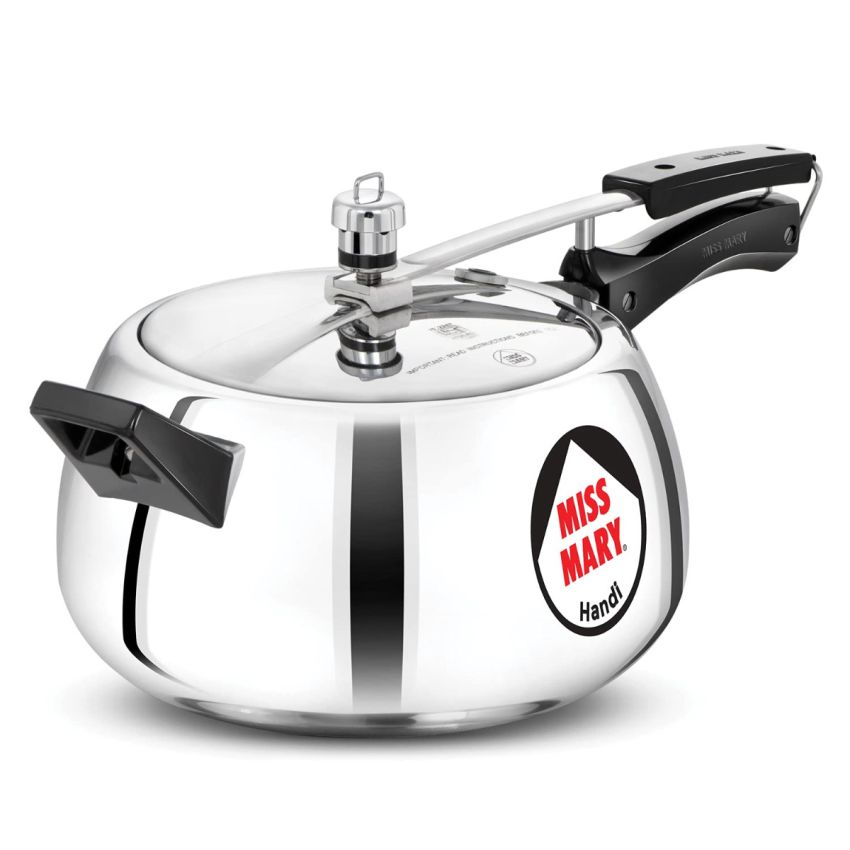 Hawkins 5 Litre Miss Mary Handi Pressure Cooker, Inner Lid Cooker, Silver (MMH50)