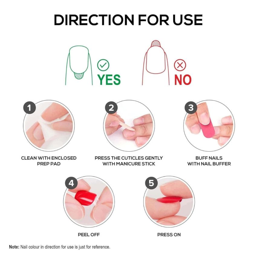 RENEE Stick On Nails - MTN 02-24 Reusable Artificial Fake Nail Set- Lightweight & Long Lasting- Easy To Use- Quick Fix For Festivals & Special Occasions