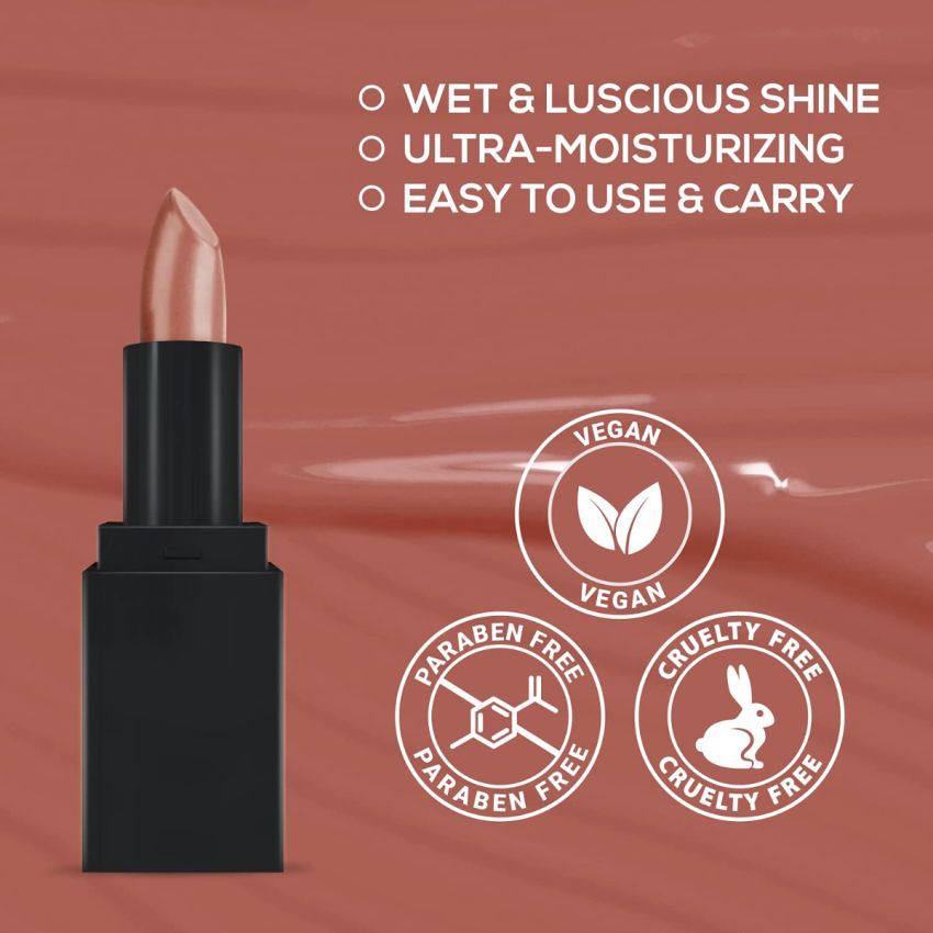 RENEE Creme Mini Lipstick Mood For Nude 1.65gm| Long Lasting Creamy Finish| Enriched with Jojoba Oil, Keeps Lips Hydrated & Nourished| Travel Friendly