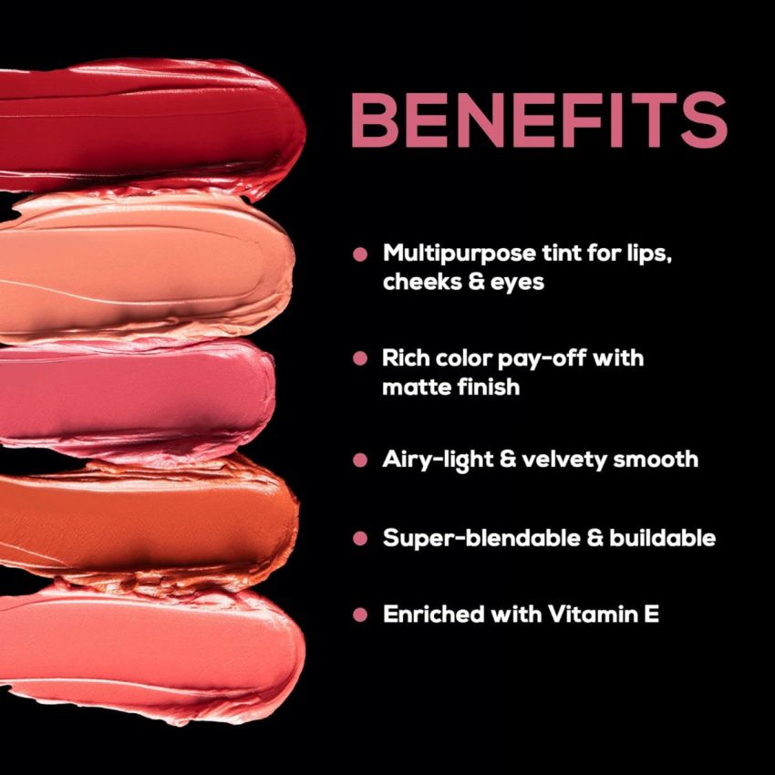 RENEE Multi-mousse for Lips, Cheeks & Eyes, Cocoa Frosting 5gm | Matte Finish, Rich Color Payoff With Weightless & Velvety Smooth Texture | Non-drying, Highly Blendable Formula