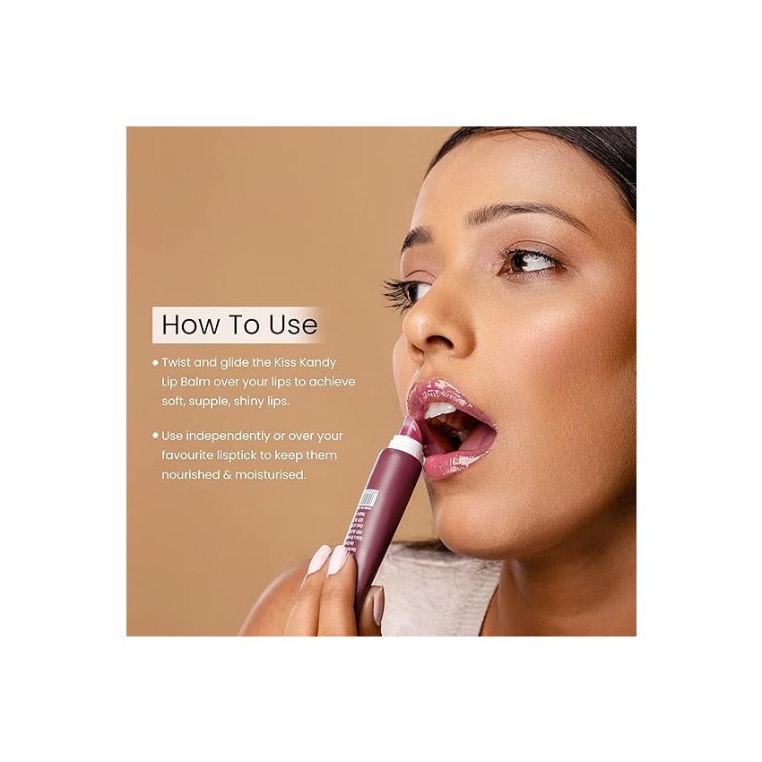 Swiss Beauty Kiss Kandy Lip Balm with Olive Oil | Moisturising | Non-Sticky | Soft & Smooth Lips | Shade - Mulberry, 10ml