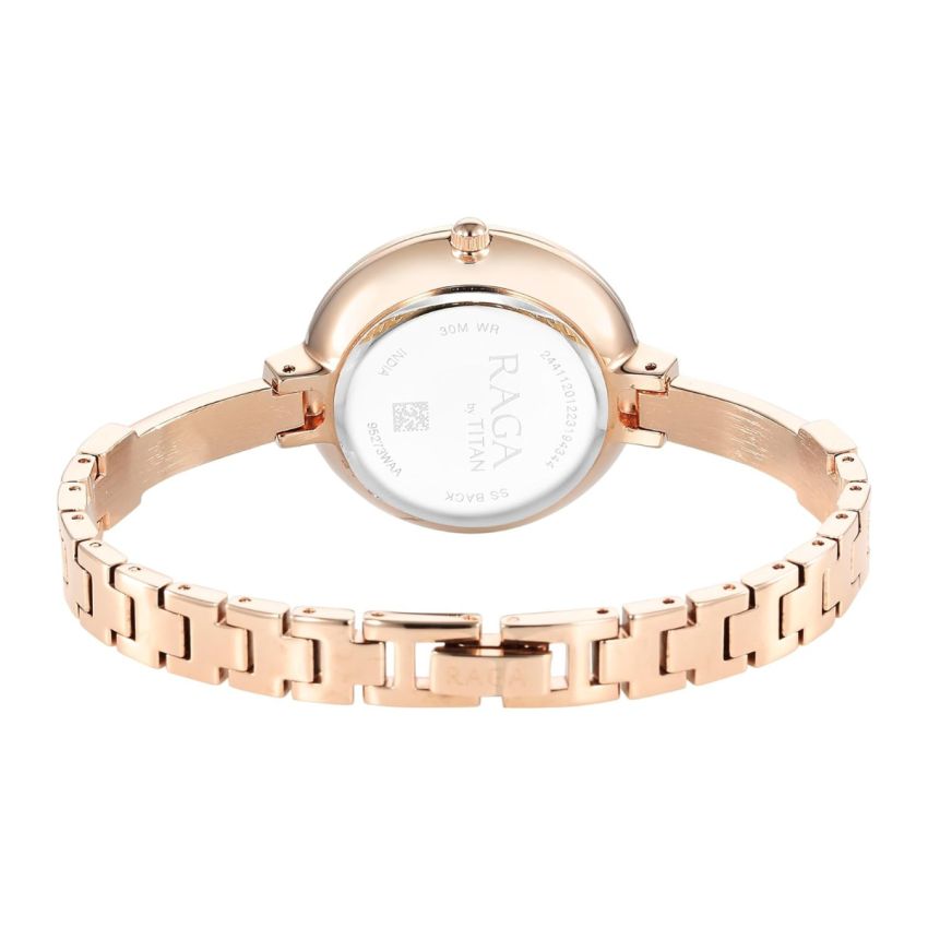 Titan Raga Showstopper Quartz Analog Multicoloured Dial Metal Strap Watch for Women-95273WM01/NT95273WM01