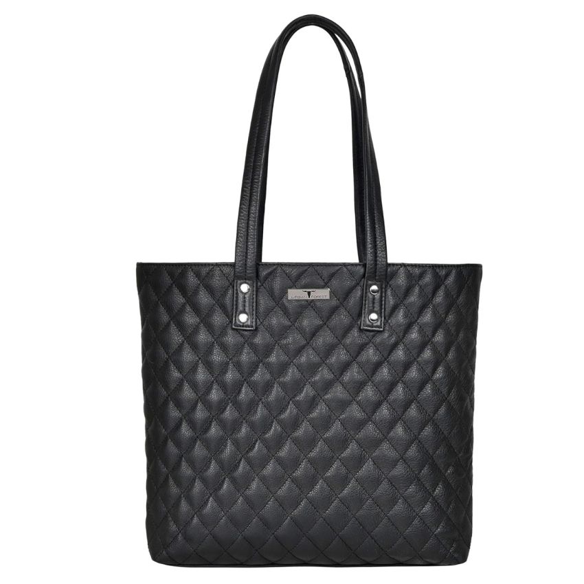 URBAN FOREST Nancy Black Quilted Leather Handbag for Women