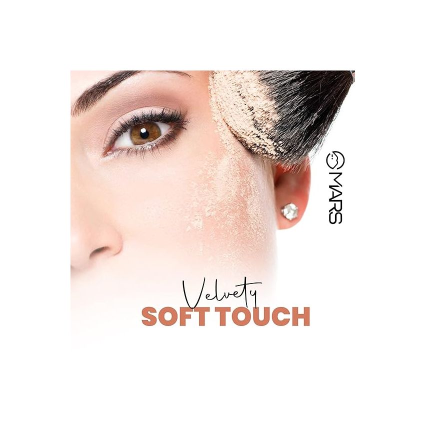 MARS Wonder 2 In 1 Natural Compact With Mirror And Powder Puff | Oil And Sweat Control | Long Lasting Compact Powder For All Skin Types (16.0Gm) (Shade-01), Cream