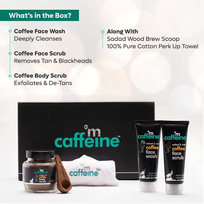 mCaffeine Moment Gift Set For Women & Men With Natural Skin Care Products | Gift Kit For All Ages & Skin Types | Best Gift To Pamper Your Loved Ones | Premium & Luxurious Gift Box