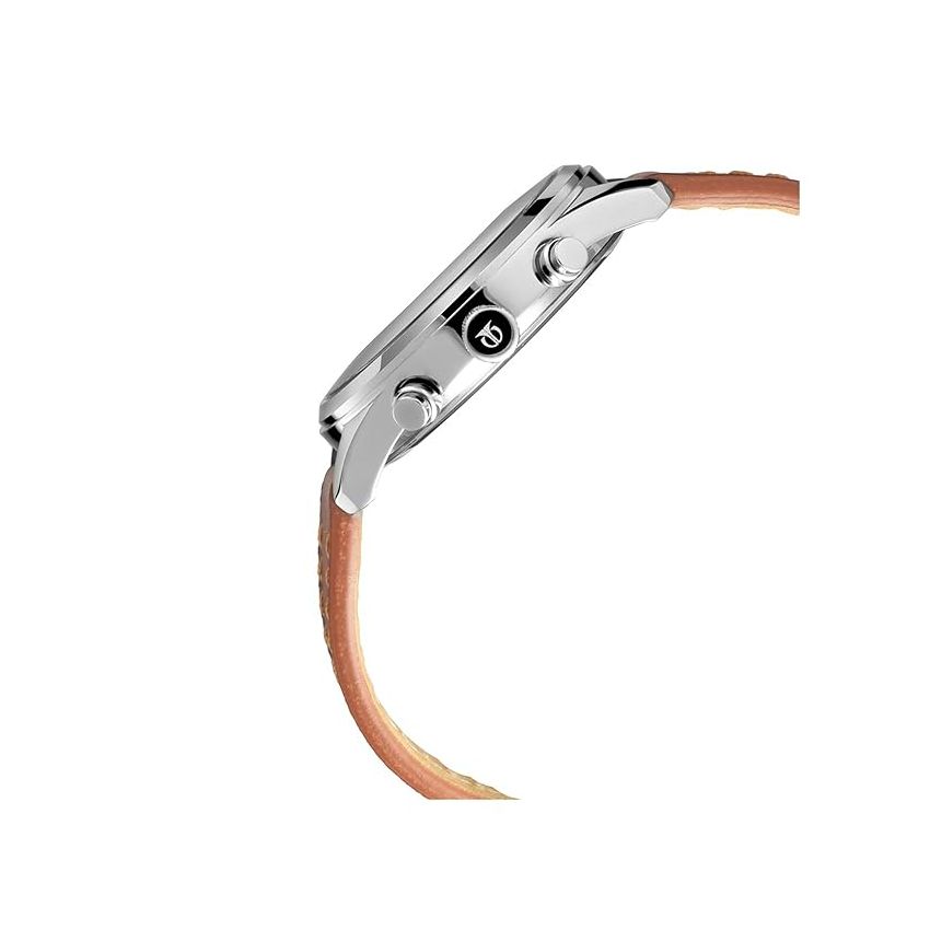 Titan Men's Metropolitan Charm: Men's Multifunctional White Watch with Leather Strap-NS1805SL01/NT1805SL01