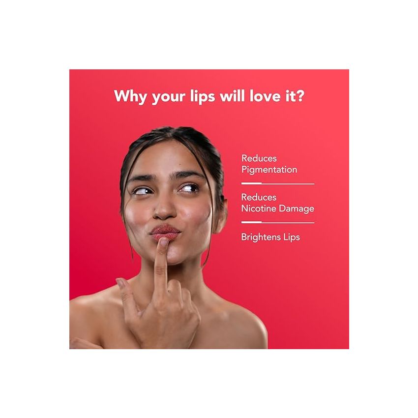 Bella Vita Organic NicoLips Lip Scrub Balm Brightening Dark Lips for Men and Women Dry Lips/Smoker/Chapped Lip & Lipstick Stains Removal Lipcare, 20 g