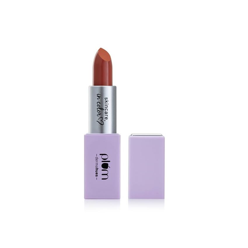 Plum Velvet Haze Matte Lipstick with SPF 30 | Powder Matte Finish | Highly Pigmented | With Ceramides | 01 Nifty Nude
