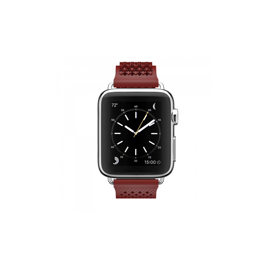 NOOMOON Apple Watch Band Red - Silver Link 38/42 MM