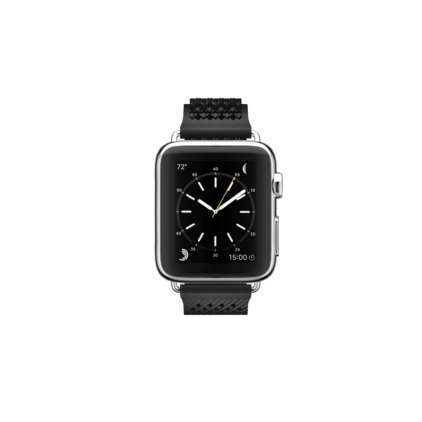 NOOMOON Apple Watch Band Black - Silver Link 38/42 MM