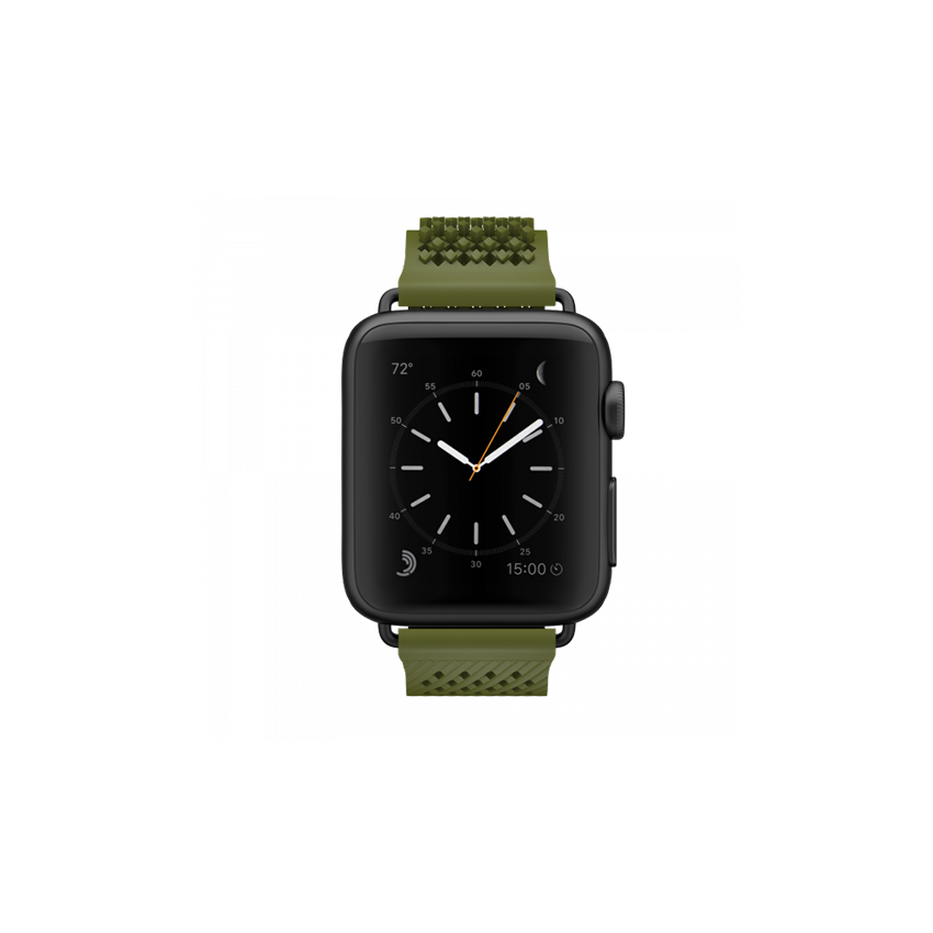 NOOMOON Apple Watch Band Green - Silver Link 38/42 MM watch