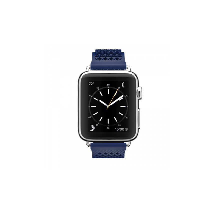 NOOMOON Apple Watch Band Blue - Silver Link 38/42 MM