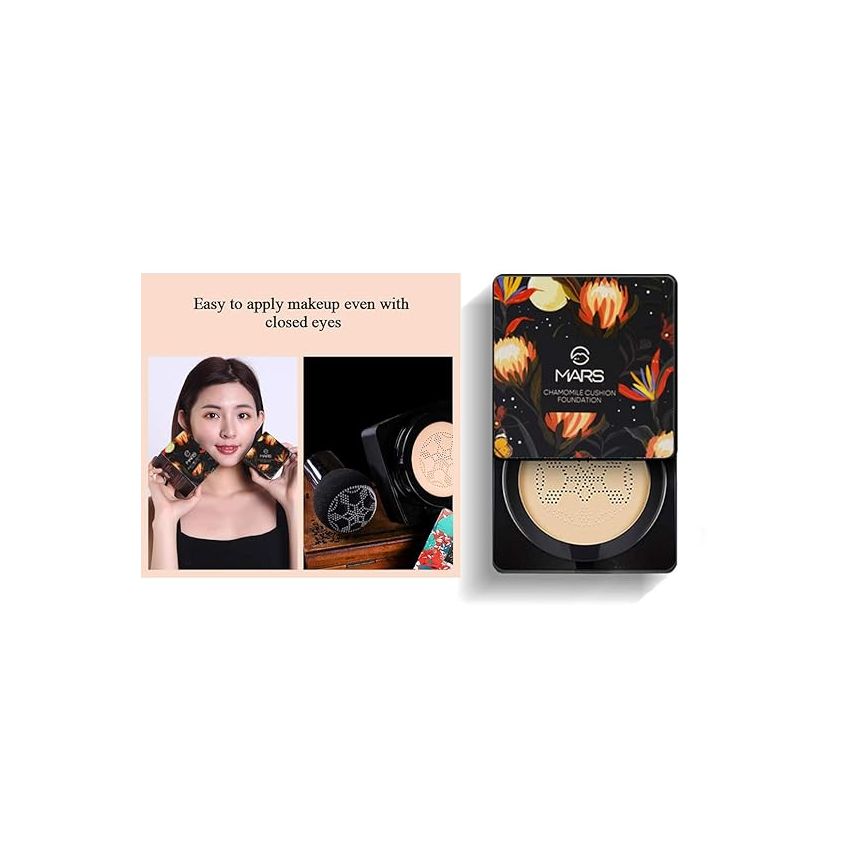 MARS Head Make Up Air Cushion Moisturizing Full Coverage Foundation Air-Permeable Natural Brightening Makeup Bb Cream For All Skin Types Liquid Matte Foundation,Shade-F20-01,20G,Pack Of 1