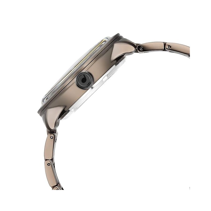 Titan Regalia Quartet Brown Dial Automatic Stainless Steel Strap Watch for Men-NS1848KM05/NT1848KM05