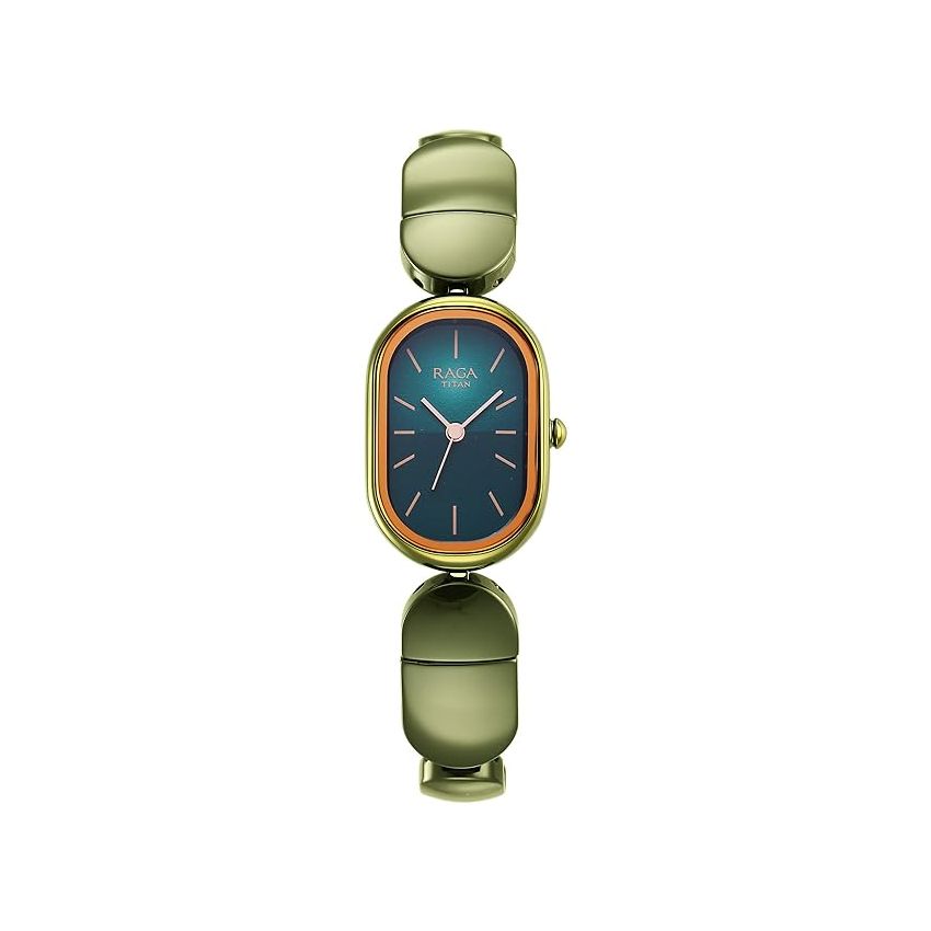 Titan Raga Ceramics Blue Dial Analog Ceramic Strap Watch for Women-NS95147KD02