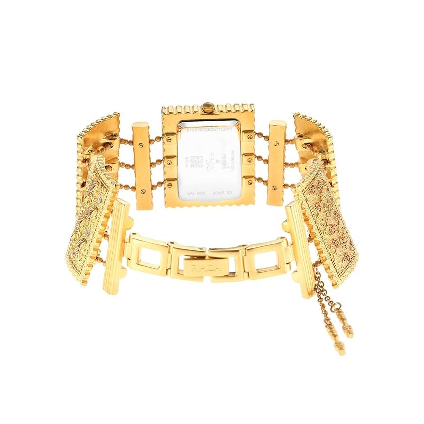 Titan Raga X Masaba Golden Dial Analog Women Watch with Metal Strap-NS95166YM01