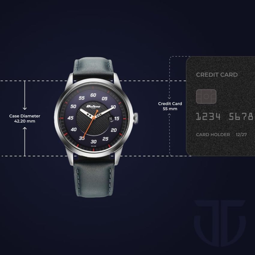 Titan Octane Phoenix Quartz Analog with Date Blue Dial with Blue Leather Strap Watch for Men-1806SL14/NT1806SL14