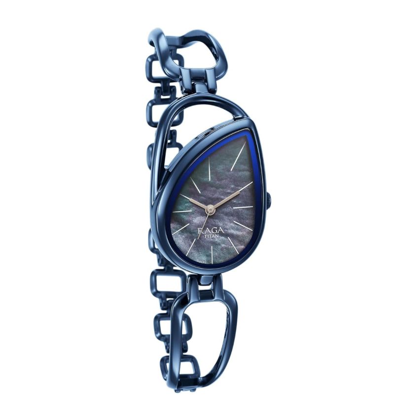 Titan Raga Chic Quartz Analog Blue Dial Blue Metal Strap Watch for Women-NS2688QM02/NT2688QM02