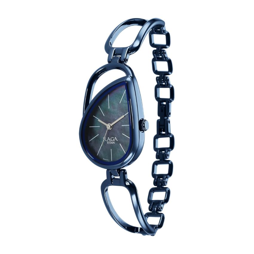 Titan Raga Chic Quartz Analog Blue Dial Blue Metal Strap Watch for Women-NS2688QM02/NT2688QM02