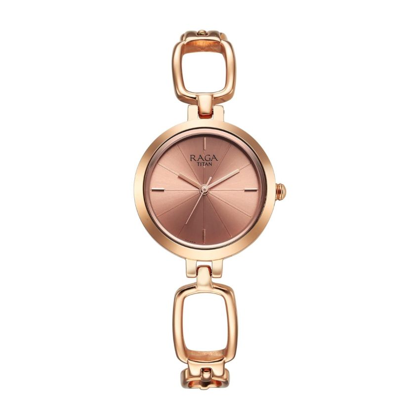 Titan Raga Rose Gold Dial Watch for Women-2725WM01/NT2725WM01