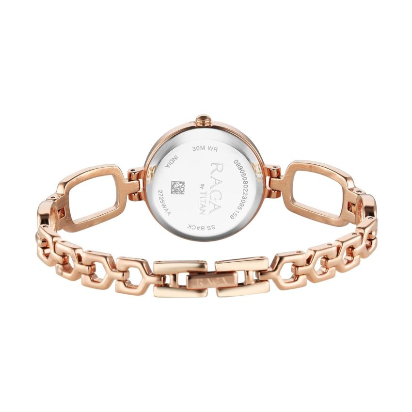 Titan Raga Rose Gold Dial Watch for Women-2725WM01/NT2725WM01