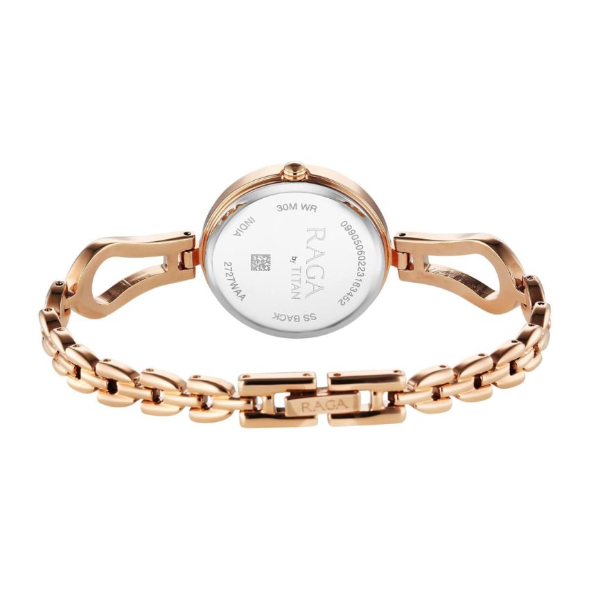 Titan Raga Rose Gold Dial Watch for Women-2727WM01/NT2727WM01