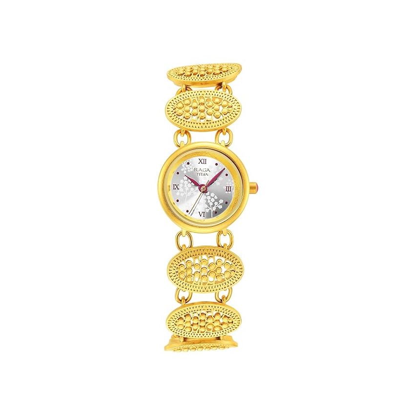 Titan Raga X Masaba Silver Dial Analog Steel and Metal Strap Watch for Women-NS95172YM01/NT95172YM01