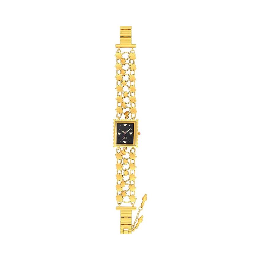 Titan Raga X Masaba Black Dial Analog Steel and Metal Strap Watch for Women-NS95173YM01/NT95173YM01