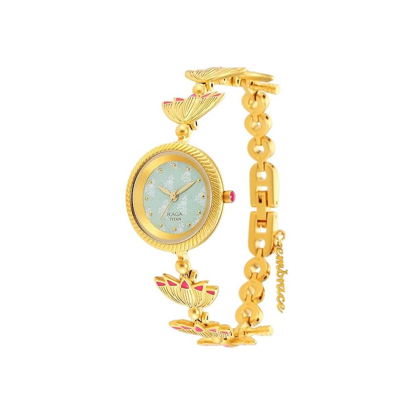 Titan Raga X Masaba Green Dial Analog Steel and Metal Strap Watch for Women-NS95174YM01/NT95174YM01