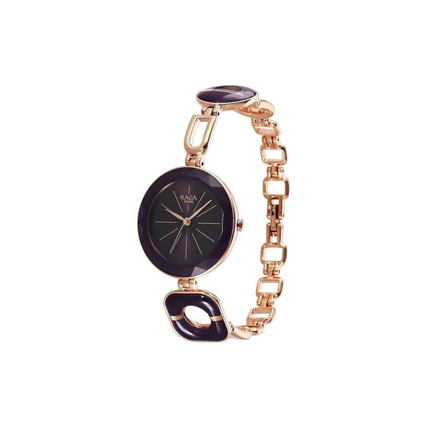 Titan Raga Delight Mother of Pearl Dial Women Analog Watch with Metal Strap-NS95200WM01 Rose Gold Plating