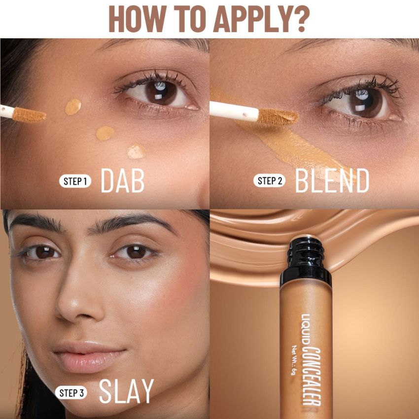 Swiss Beauty Liquid Light Weight Concealer With Full Coverage |Easily Blendable Concealer For Face Makeup With Matte Finish | Shade- Classic Nude, 6g