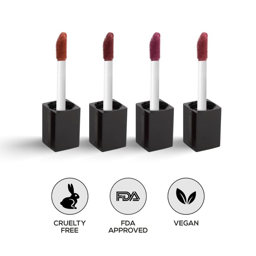 RENEE Stay With Me Mini Matte Lip Color Nutty Nudes 2ml Each| Long Lasting, Light Weight & Non Transfer Formula| Water & Smudge Proof