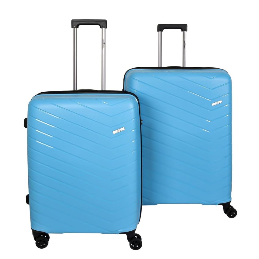 URBAN FOREST Octans Light Blue Polypropylene Hard-Sided 55Cm Carry-On And 67Cm Check-In Speedwheel Hard Shell Trolley Luggage Set