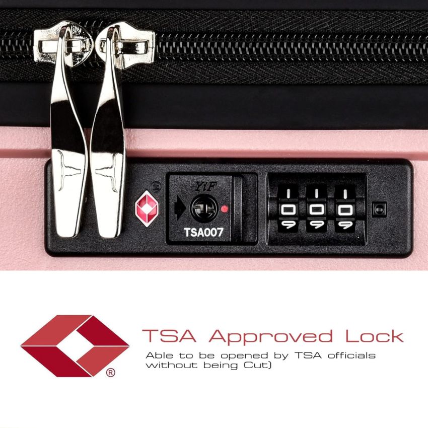 URBAN FOREST Octans Rose Gold Polypropylene Hard-Sided 55cm Carry-on Trolley Luggage Case