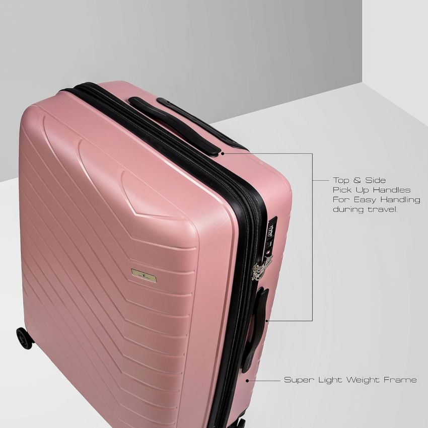 URBAN FOREST Octans Rose Gold Polypropylene Hard-Sided 55cm Carry-on Trolley Luggage Case