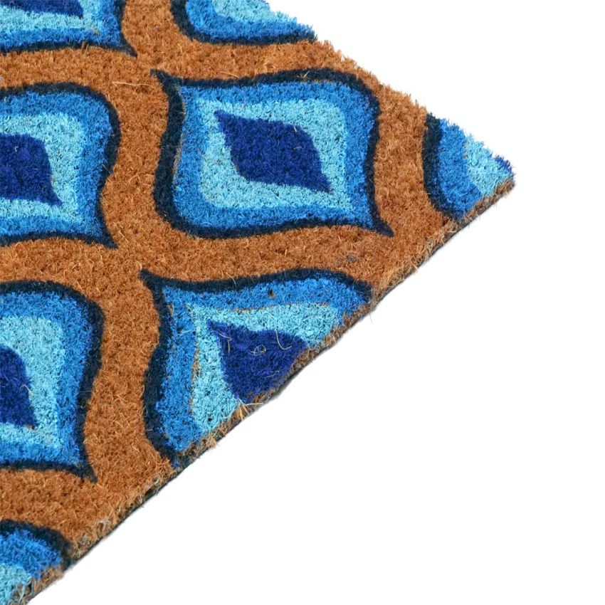 Onlymat Natural and Durable Thick Material Coir with PVC Backing Designer Doormat for Home and Office Entrance (Multicolour, 75 X 1.5 X 45 cm)