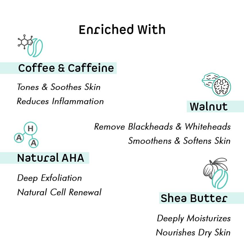 mCaffeine Espresso Coffee Skin Care Routine for Deep Exfoliation & Oil Free Hydration | Face Wash, Face Scrub, Face Mask, Moisturizer | All Skin Types | Cruelty Free & Vegan