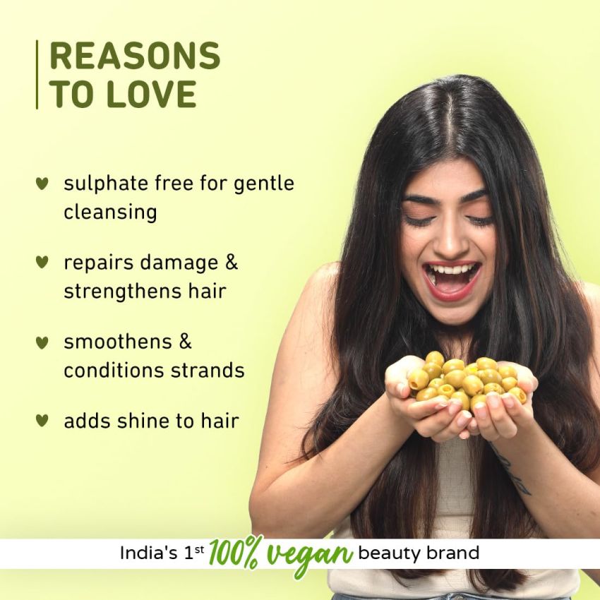 Plum Olive and Plant Keratin Shampoo for Dry, Damaged Hair, with Olive Oil, Plant Keratin, Macadamia Oil I Plant Keratin Shampoo For Women & Men | Sulphate and Paraben Free I 250ml