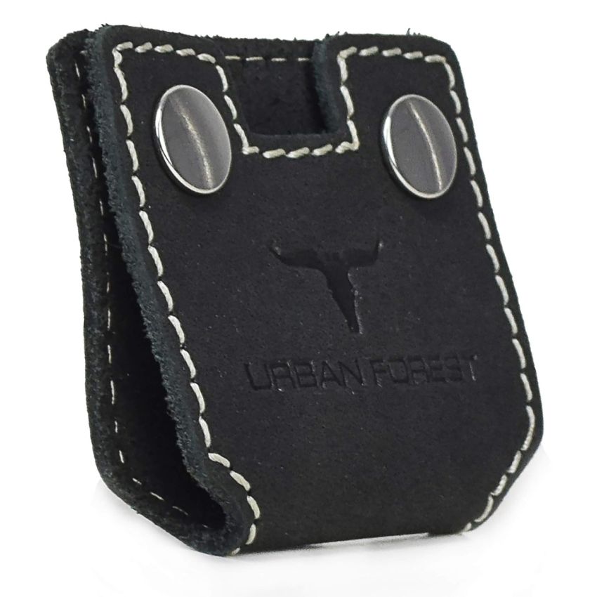 URBAN FOREST Oliver Black Leather Wallet & Earphone Organiser Set for Men