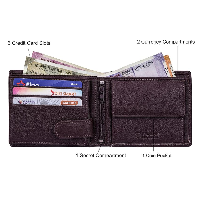 URBAN FOREST Ontario Brown/Sand Leather Wallet for Men